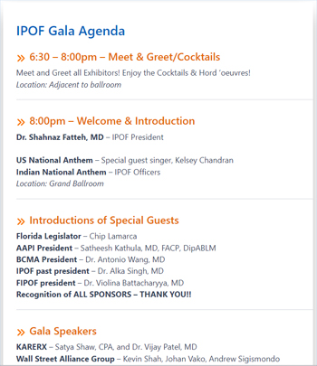 View Gala Agenda